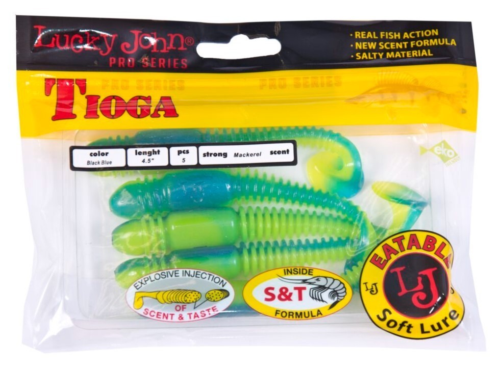 Силиконовая приманка Lucky John Tioga 4.5in 114 мм 5 шт T50 Pro Series  140185-T50 — крупный план
	                                    2