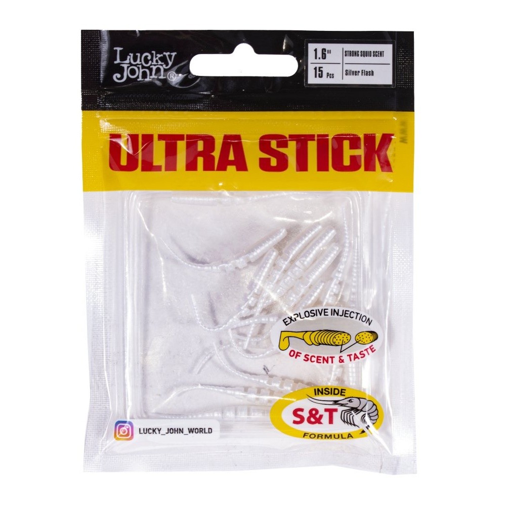 Силиконовая приманка Lucky John Ultra Stick 1.6in 42 мм 15 шт 026 Pro Series  140229-026 — крупный план
	                                    2