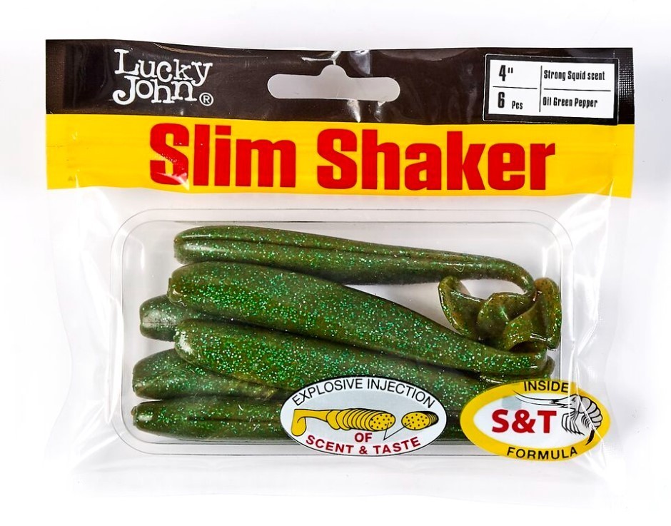 Силиконовая приманка Lucky John Slim Shaker 4in 100 мм 6 шт S67 Pro Series  140183-S67 — крупный план
	                                    2