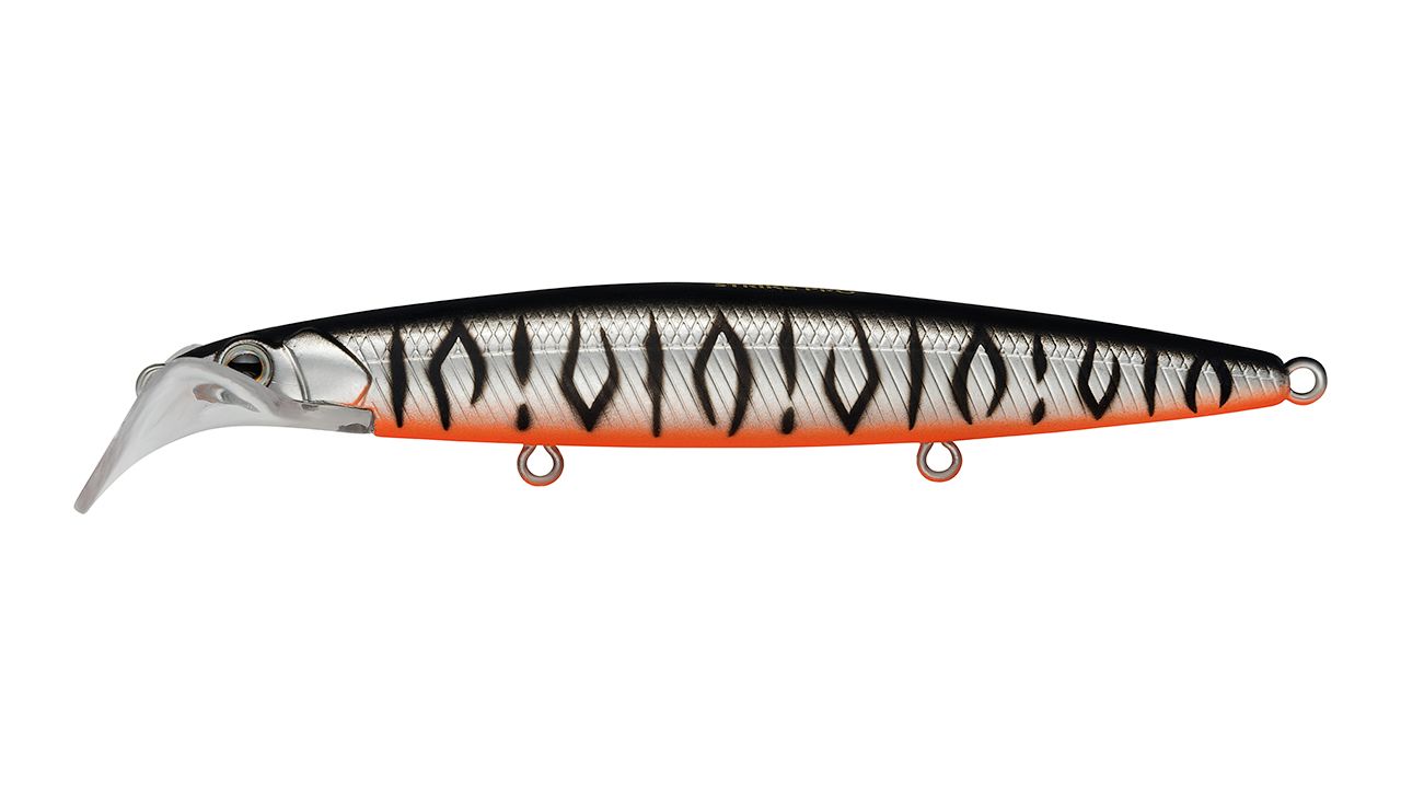 Воблер Strike Pro Scooter Minnow 110F A243ES Grey Shadow Mat Tiger 11,8 гр   EG-186F#A243ES — характеристики,
	                                    особенности конструкции