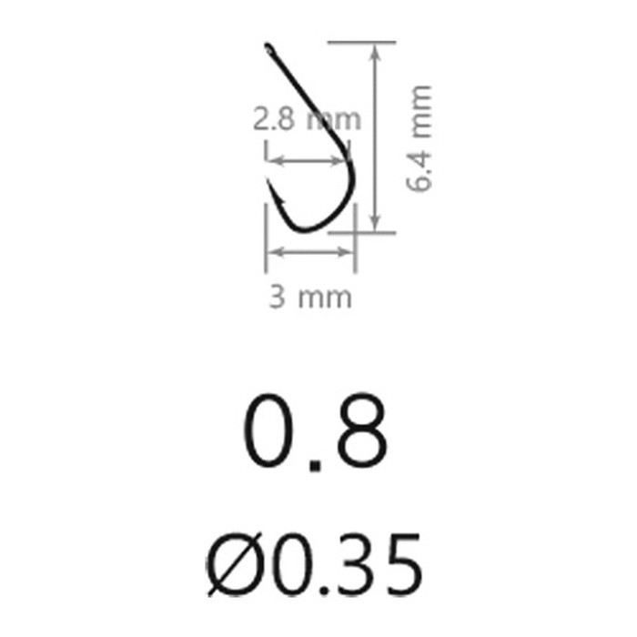 Крючок Одинарный Saikyo KH-10006 Sode Ring №0.8 10 шт BN   KH-10006BN0.8-10 — крупный план
	                                    2