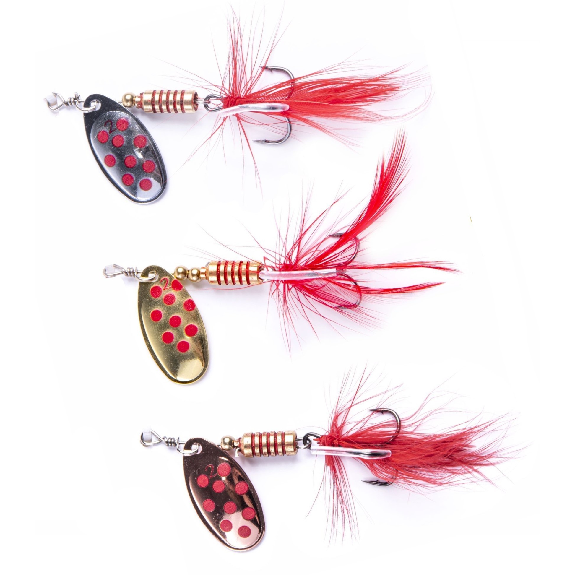 Вращающаяся Блесна Lucky John Spin-X Round №2 5 гр 001SET CR GR SR Набор 3 шт.  LJSR02-001SET — крупный план
	                                    2