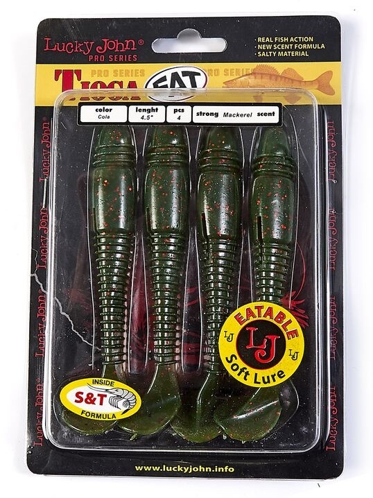 Силиконовая приманка Lucky John Tioga Fat 4.5in 115 мм 4 шт PA16 Pro Series  140147-PA16 — крупный план
	                                    2