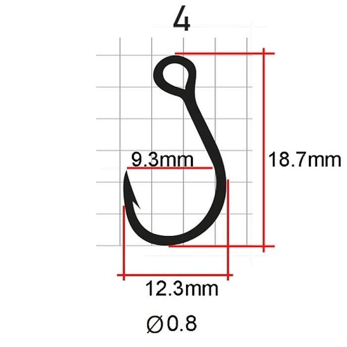 Крючок Одинарный Saikyo SS075 In-line Eye №4 10 шт BN   SS075-BN4-10 — крупный план
	                                    2