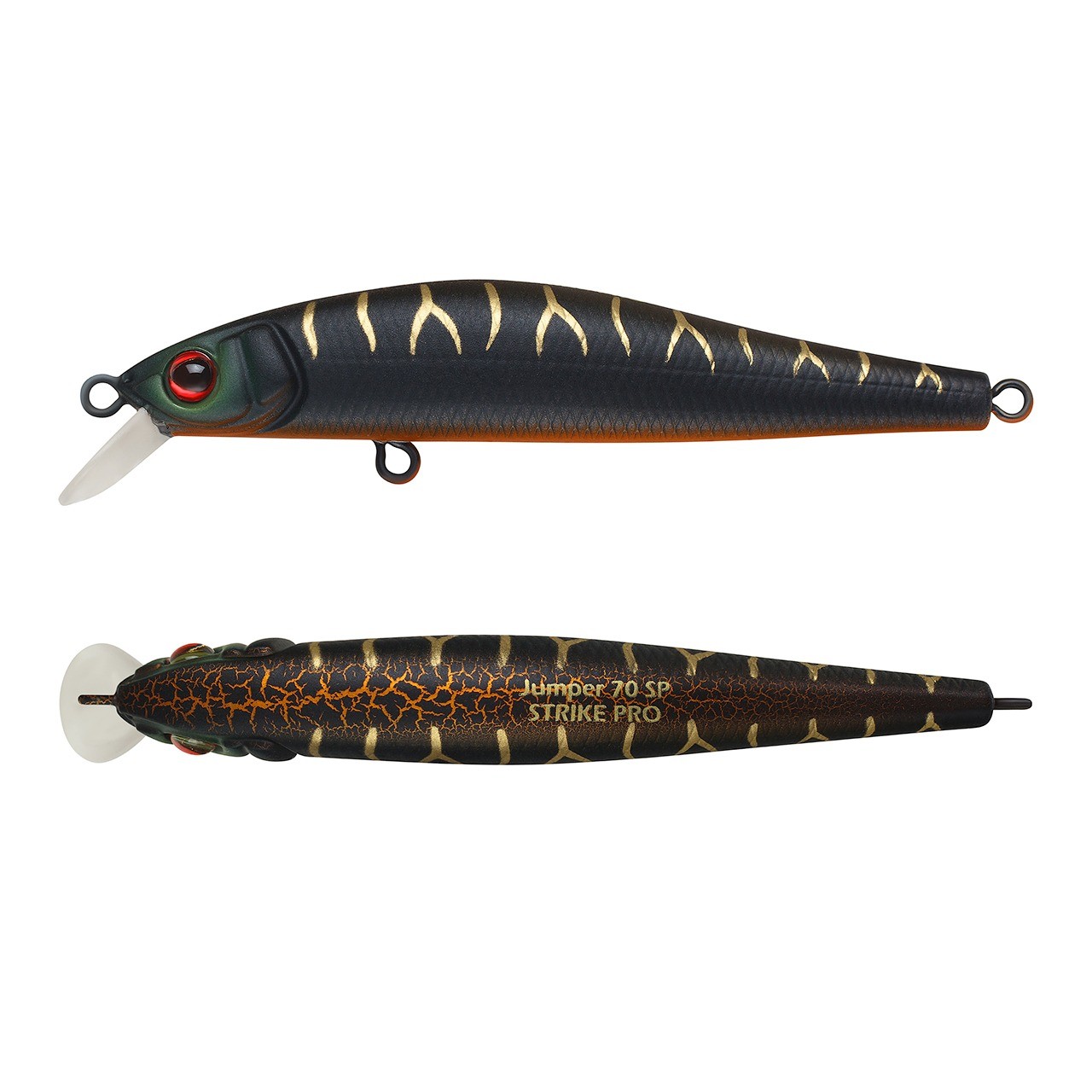 Воблер Strike Pro Jumper 70SP A208FS Black Mat Tiger 5,2 гр   EG-192A-SP#A208FS — характеристики,  особенности конструкции