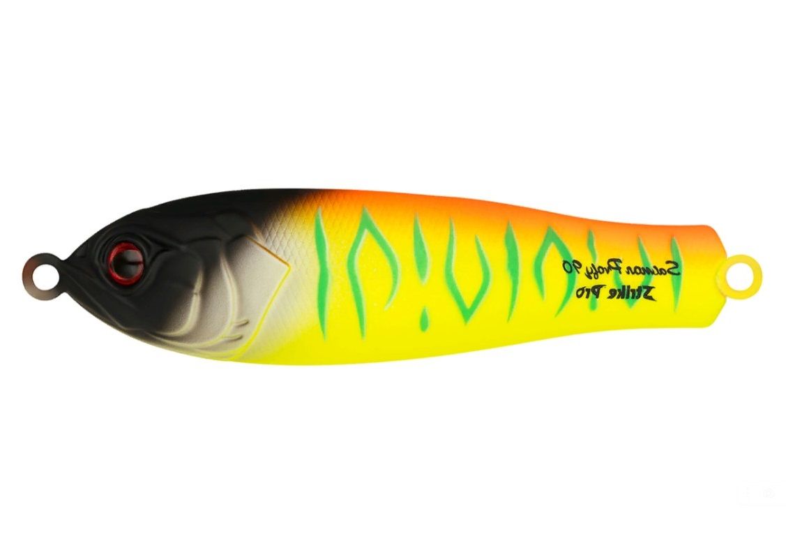 Колеблющаяся Блесна Strike Pro Salmon Profy 90 22,4 гр 90 мм A242S Sunrise Mat Tiger   PST-03C#A242S-A242S — характеристики,  особенности конструкции