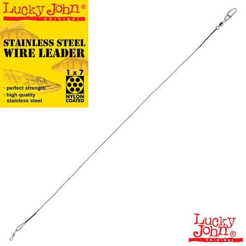 Поводок Lucky John SSW 1X7 23 см 6 кг  0,45 мм  2 шт   7071-230 — характеристики,
	                                    особенности конструкции