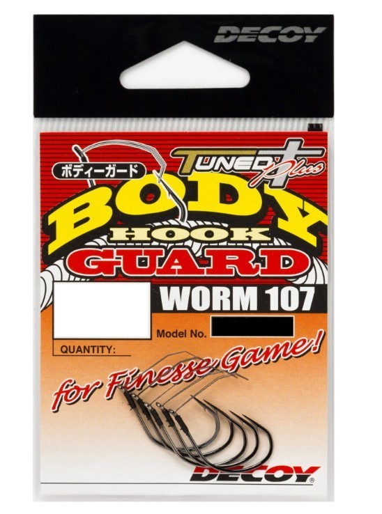 Крючок Одинарный Decoy Body Hook Guard Worm 107 №5 5 шт — крупный план
	                                    1