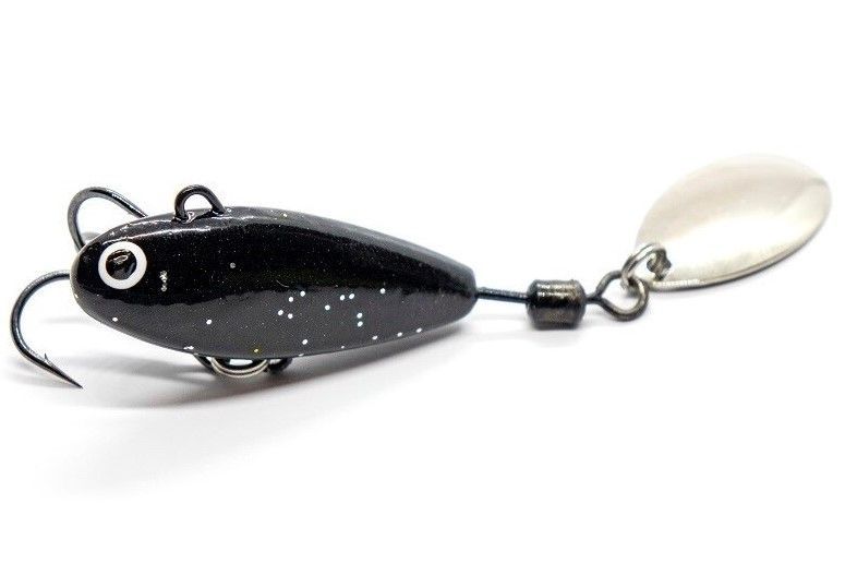 Тейл-спиннер UF Studio Hurricane 32 32 гр 80 мм Black Glitter   H32Blg — характеристики,  особенности конструкции