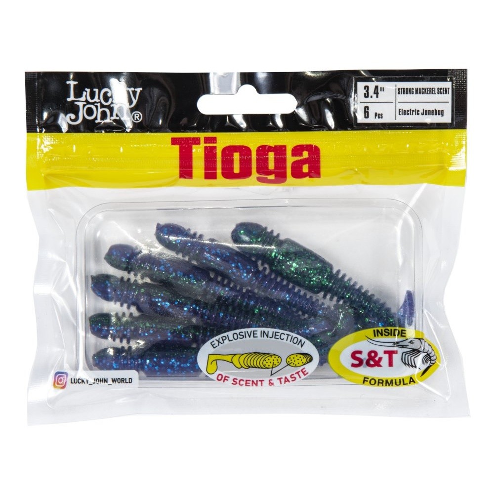 Силиконовая приманка Lucky John Tioga 3.4in 86 мм 6 шт Z13 Pro Series  140127-Z13 — крупный план
	                                    2