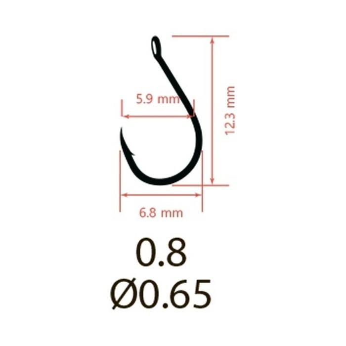 Крючок Одинарный Saikyo KH-10026 Chinu Ring №0.8 10 шт BN   KH-10026BN0.8-10 — крупный план
	                                    2