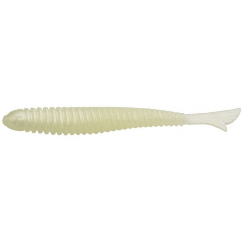Силиконовая приманка Bait Breath U30 Fish Tail Ringer 3.5 89 мм 7 шт S814 Glow Pearl — характеристики,  особенности конструкции