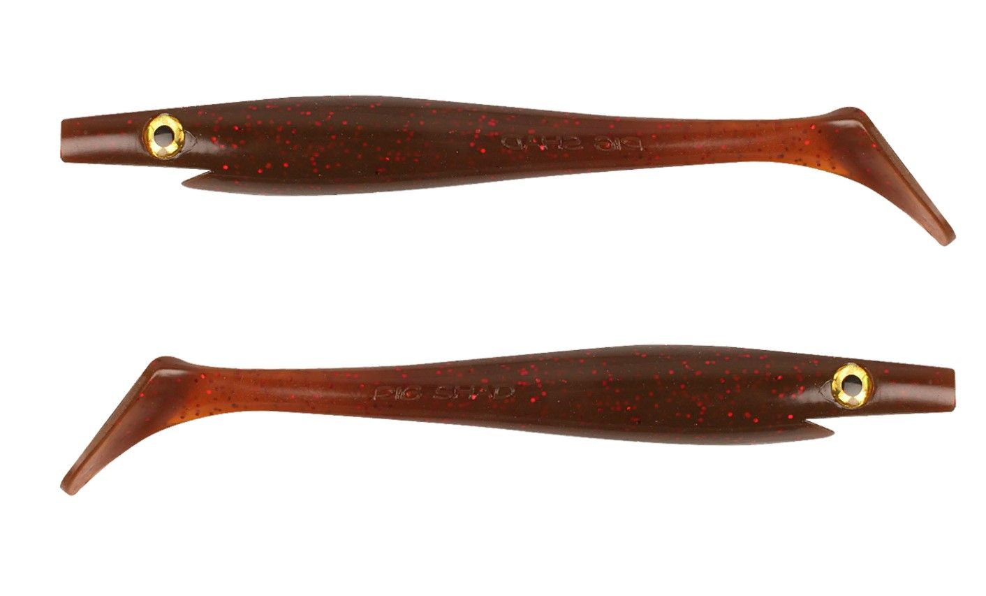 Силиконовая приманка Strike Pro Pig Shad Jr 200 мм 2 шт Red Motoroil   SP-172C#110 — крупный план
	                                    1