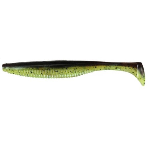 Силиконовая приманка DUO Realis Versa Shad Fat Elastomer 5 127 мм 5 шт F082 Green Pumpkin Chartreuse   DUO-98046 — характеристики,  особенности конструкции
