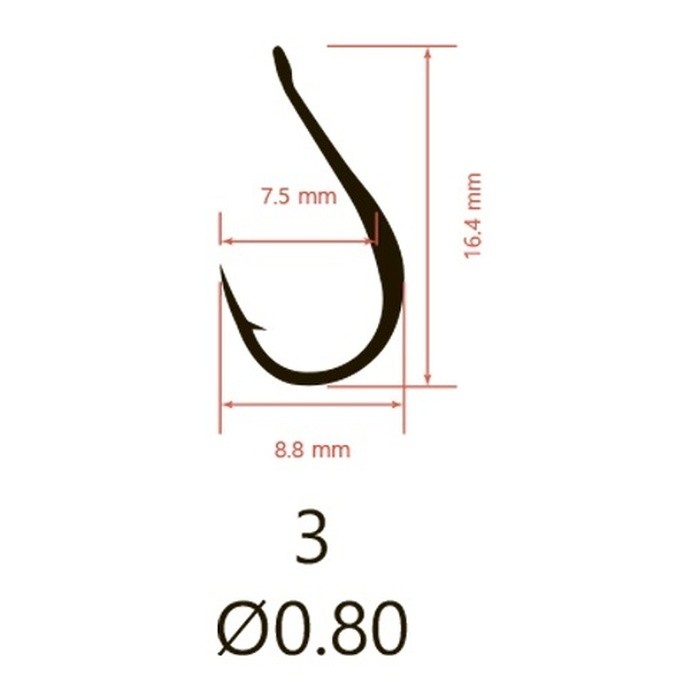 Крючок Одинарный Saikyo KH-10062 Chinu Douski №3 10 шт    KH-10062NI3-10 — крупный план
	                                    2