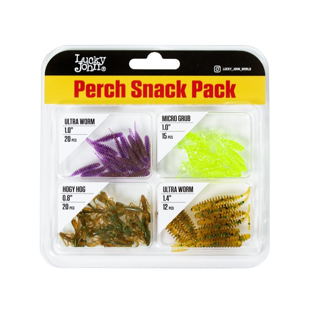 Силиконовая приманка Lucky John Perch Snack Pack 35 мм 67 шт 04 Set Pro Series  LJMG-004SET — характеристики,  особенности конструкции