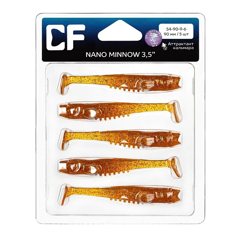 Силиконовая приманка CF Company Nano Minnow 3.5 90 мм 5 шт 9   54-90-9-6 — крупный план
	                                    1