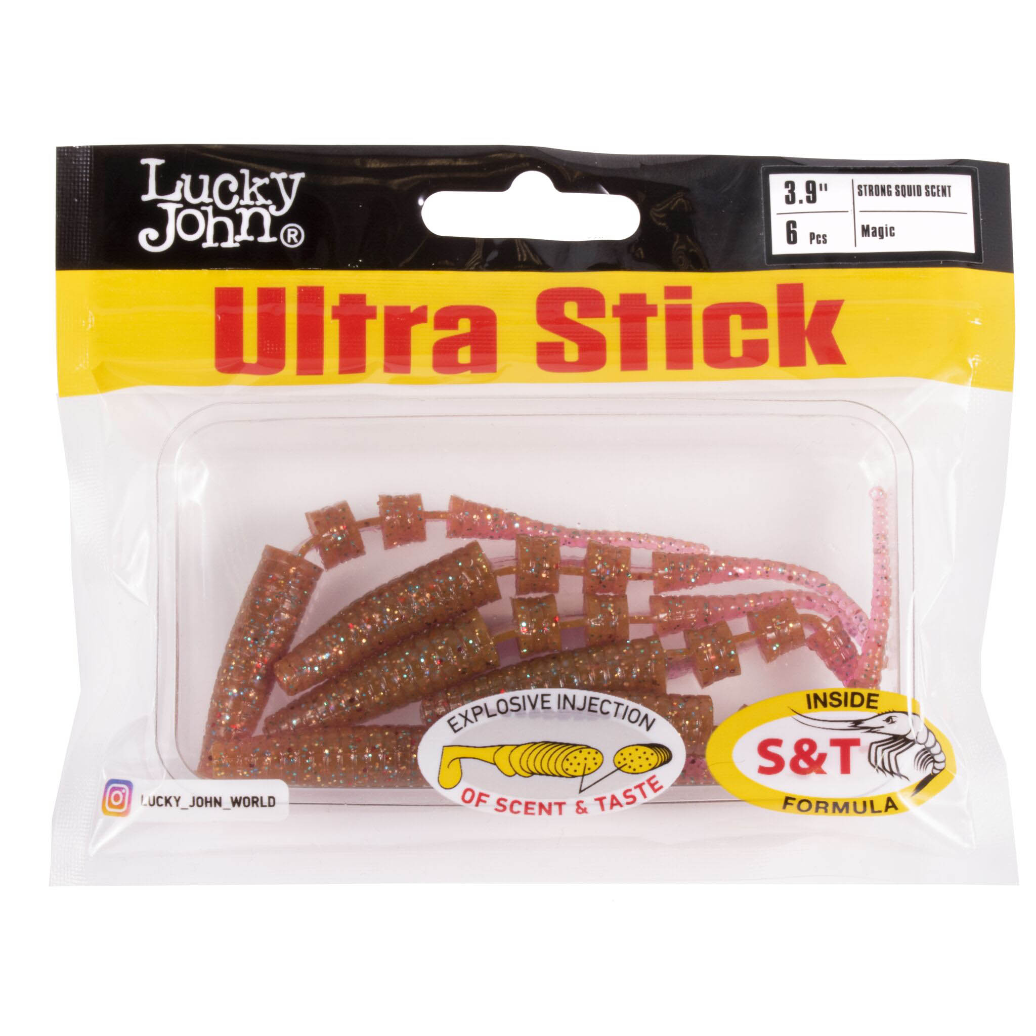 Силиконовая приманка Lucky John Ultra Stick 3,9in 100 мм 6 шт S14 Pro Series  140207-S14 — крупный план
	                                    2