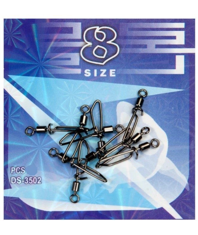 Вертлюг с застежкой Hanzo DS 3502 №6 5 шт    DS 3502-6 — крупный план
	                                    1