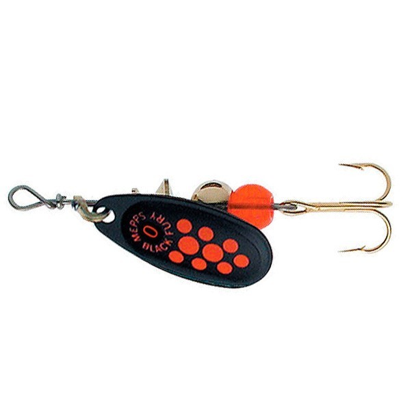 Вращающаяся Блесна Mepps Comet Black Fury №0 2 гр NR Fluo Orange   cbf-0-n-fo — характеристики,
	                                    особенности конструкции