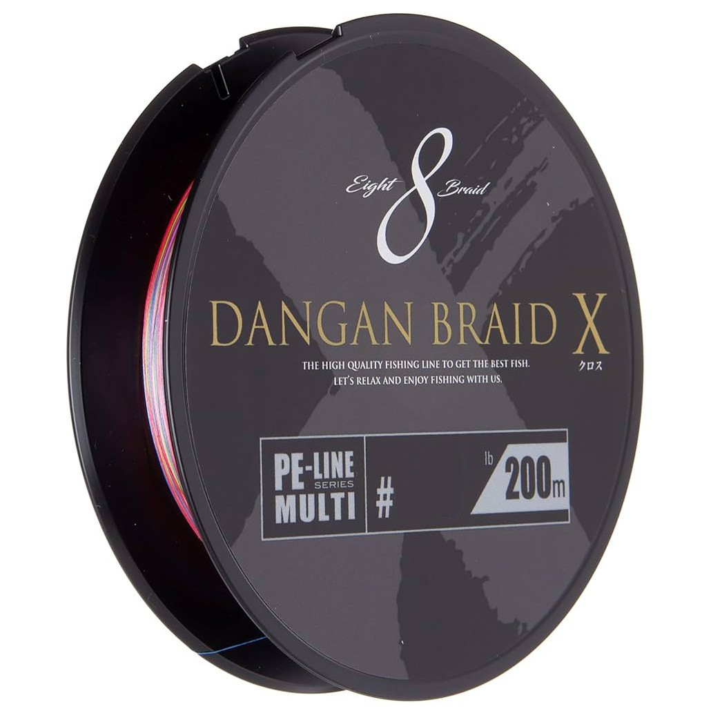 Плетеный шнур Major Craft Dangan Braid X PE X8 200 м  PE # 1,2 Мультиколор 0,185 мм — крупный план
	                                    1