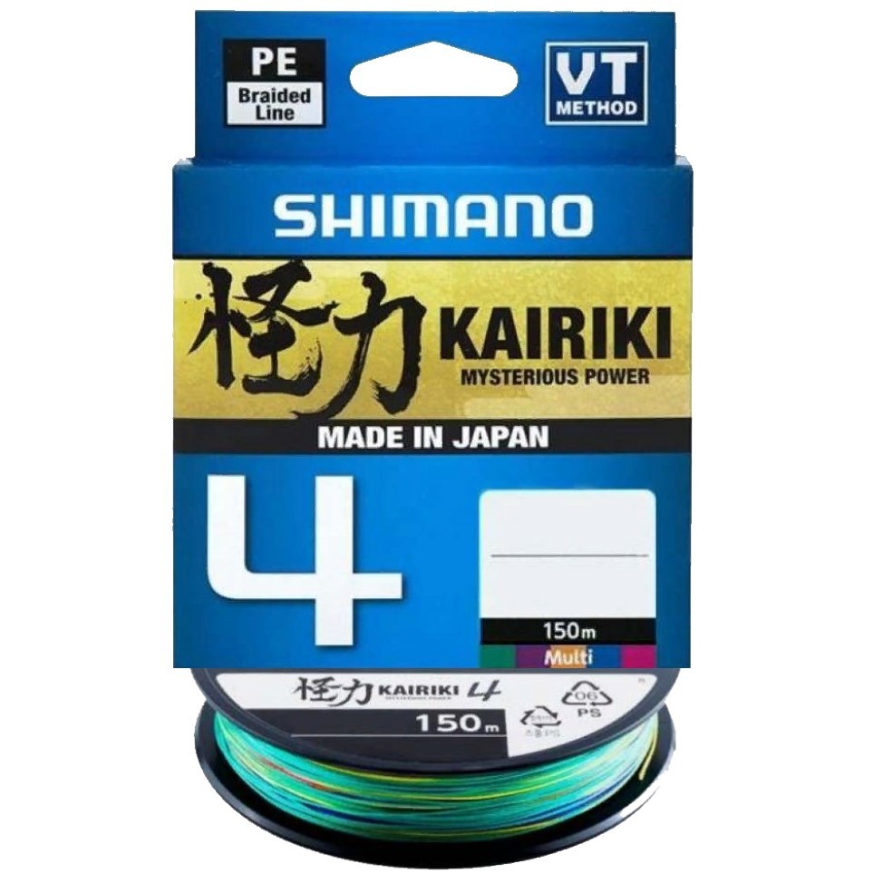Плетеный шнур Shimano Kairiki 4 150 м Multi 0,16 мм   LDM54TE1516015M — характеристики,
	                                    особенности конструкции