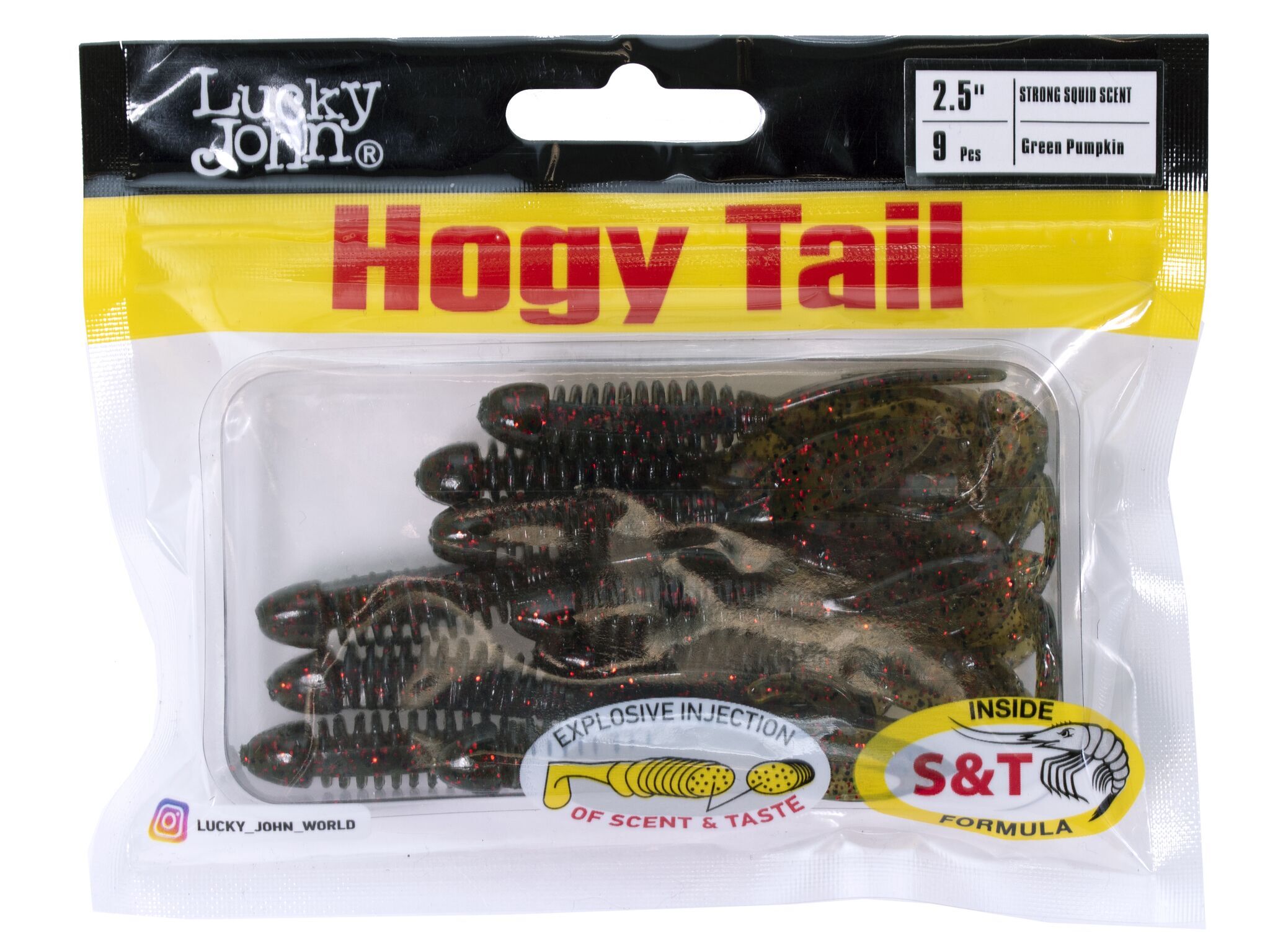 Силиконовая приманка Lucky John Hogy Tail 2.5in 63 мм 9 шт PA03 Pro Series  140217-PA03 — крупный план
	                                    1