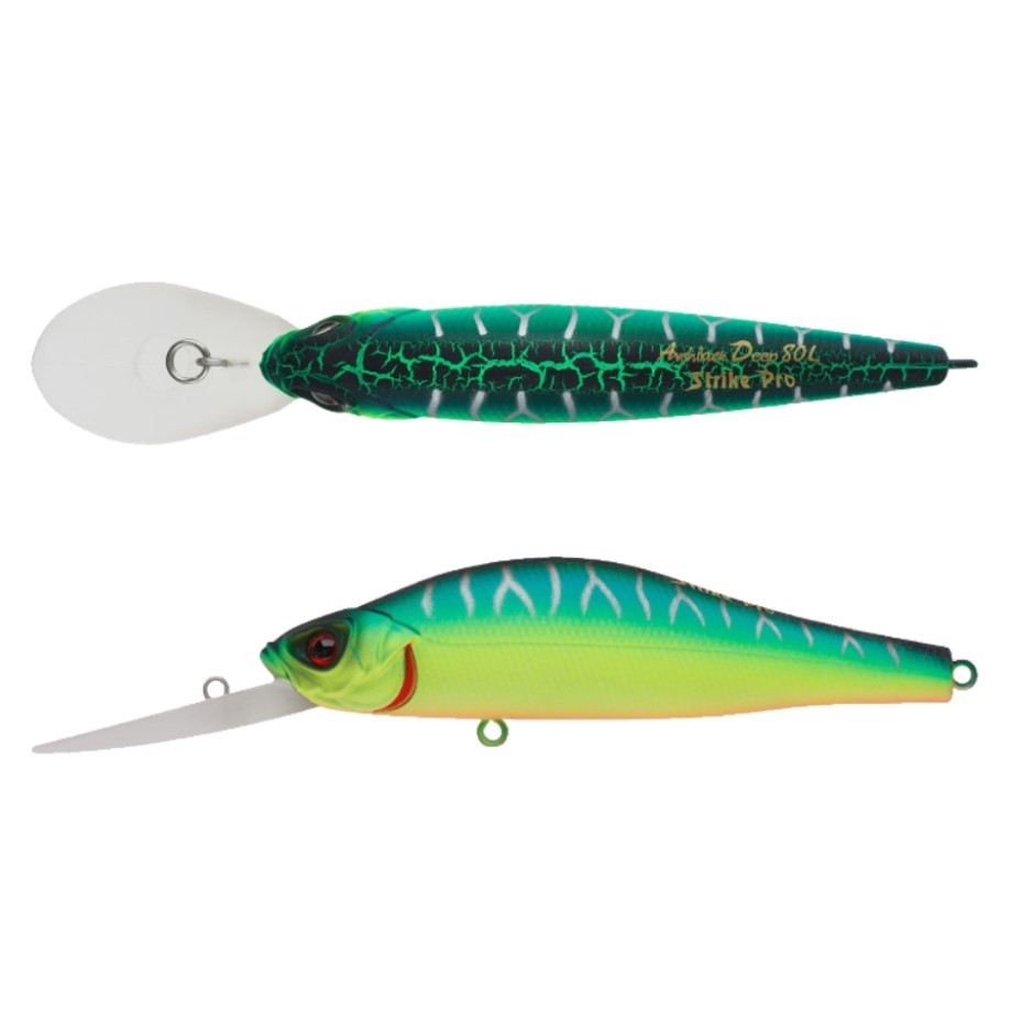 Воблер Strike Pro Archback Deep 80SP A223S-RP Pearl Mat Tiger 10,8 гр   EG-125AL-SP#A223S-RP — крупный план
	                                    1