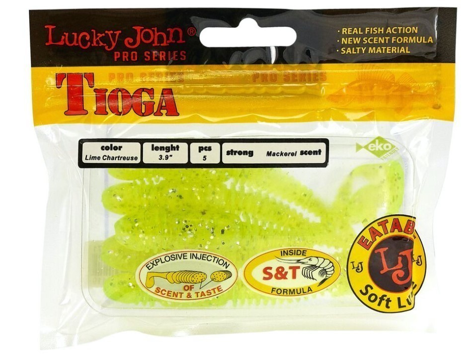 Силиконовая приманка Lucky John Tioga 3.9in 100 мм 5 шт 071 Pro Series  140104-071 — крупный план
	                                    2