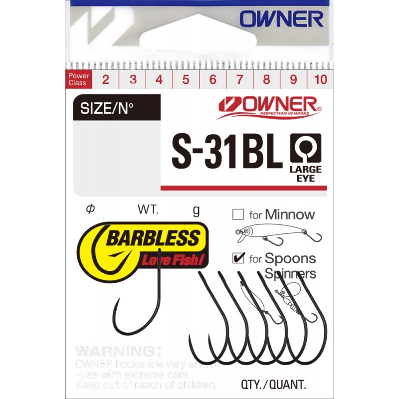 Крючок Одинарный Owner S-31BL №6 7 шт BC   51614-06 — крупный план
	                                    1