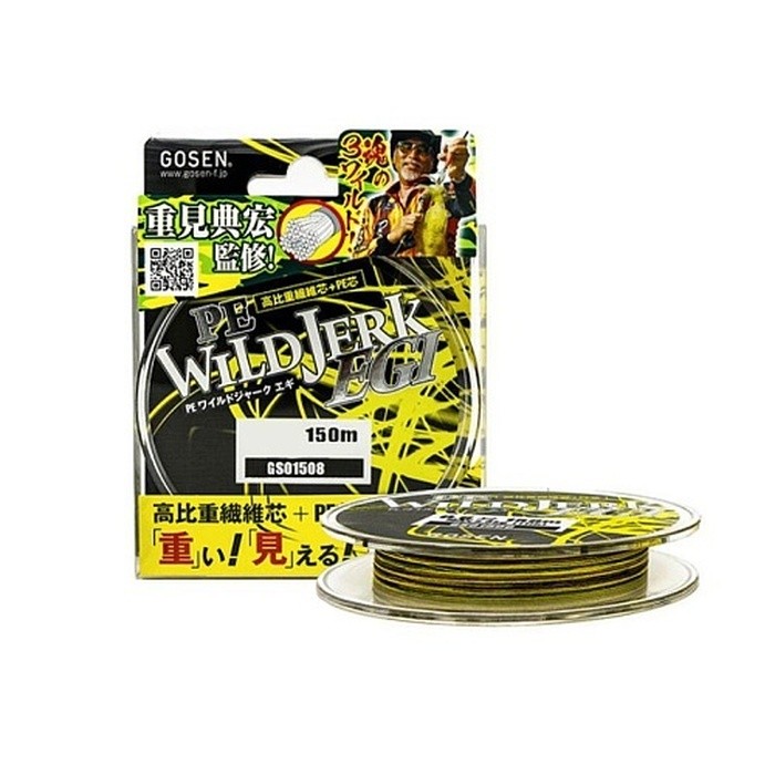 Плетеный шнур Gosen Wild Jerk Egi PE 150 м  PE # 0,8  0,148 мм   GS01508 — характеристики,  особенности конструкции