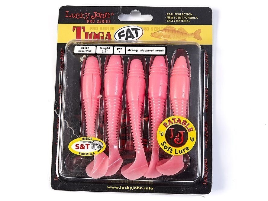 Силиконовая приманка Lucky John Tioga Fat 3.9in 100 мм 5 шт F05 Pro Series  140146-F05 — крупный план
	                                    1
