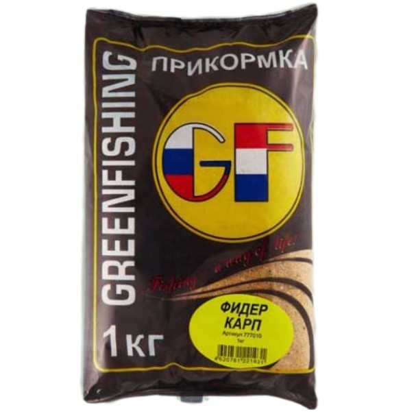 Прикормка Greenfishing GF  Фидер Карп 1 000 гр — характеристики,
	                                    особенности конструкции