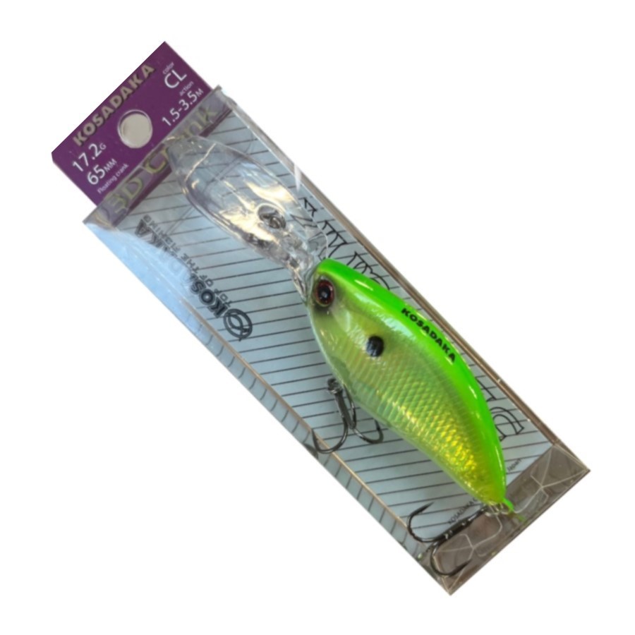 Воблер Kosadaka 3D Crank XD 65F CL 17,2 гр   3dCnkXd65f-CL — крупный план
	                                    1