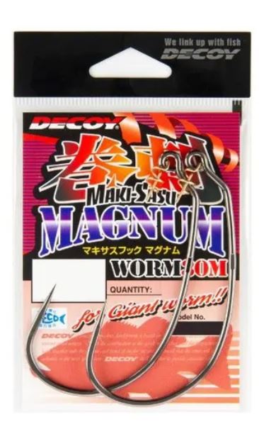 Крючок Офсетный Decoy Makisasu Hook Magnum Worm 30M №8/0 3 шт    Worm 30M ＃8/0 — крупный план
	                                    1