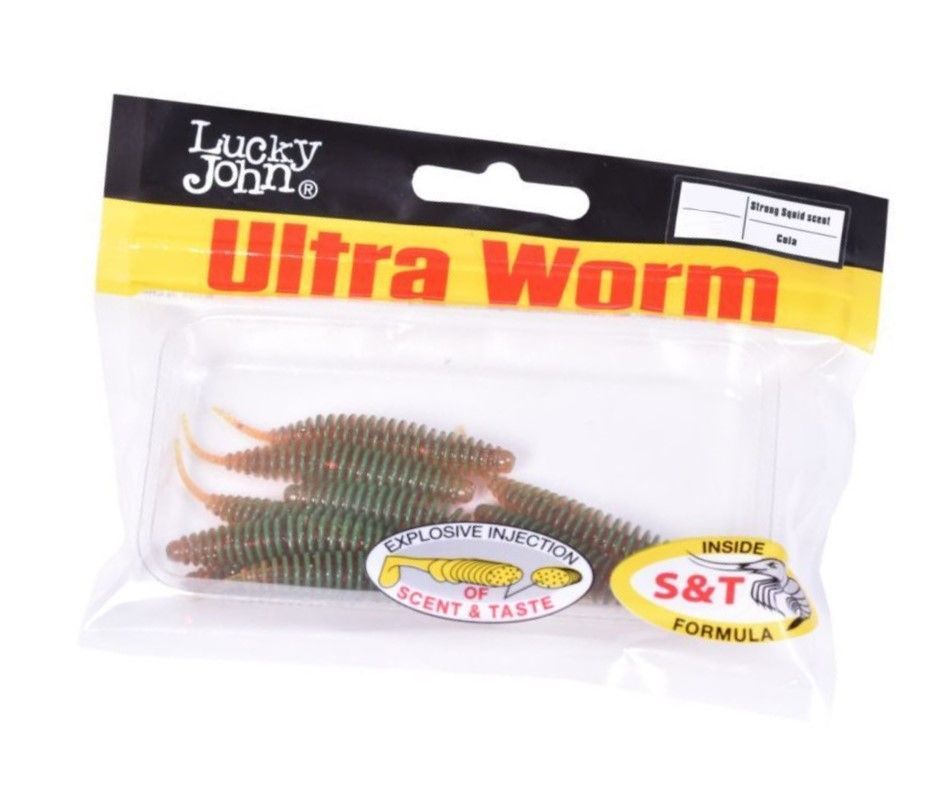 Силиконовая приманка Lucky John Trick Ultraworm 2.0in 51 мм 9 шт PA03 Pro Series  140193-PA03 — крупный план
	                                    2