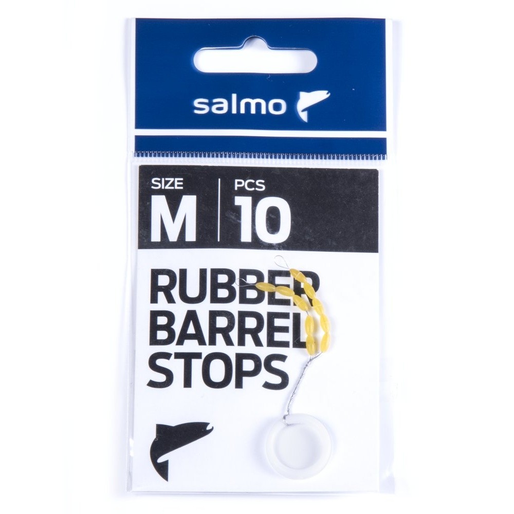Стопор Salmo Rubber Barrel Stops №M 10 шт    S900-002M — крупный план
	                                    1