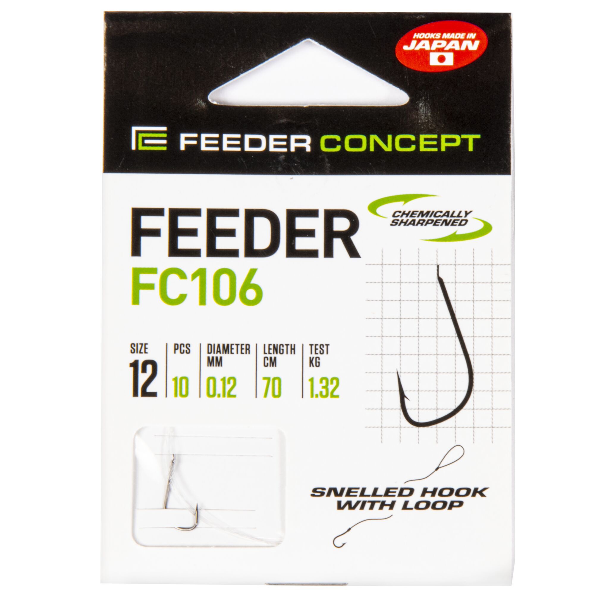 Поводок Feeder Concept Feeder FC106 70 см 1,32 кг  0,12 мм  10 шт   FC106-012-012 — крупный план
	                                    3