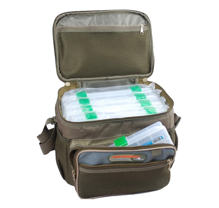 Сумка Fisherbox C101  30х21х23 см  в комплекте 5 коробок Fisherbox: 250-2шт 250sh-2шт 216-1шт — крупный план
	                                    1