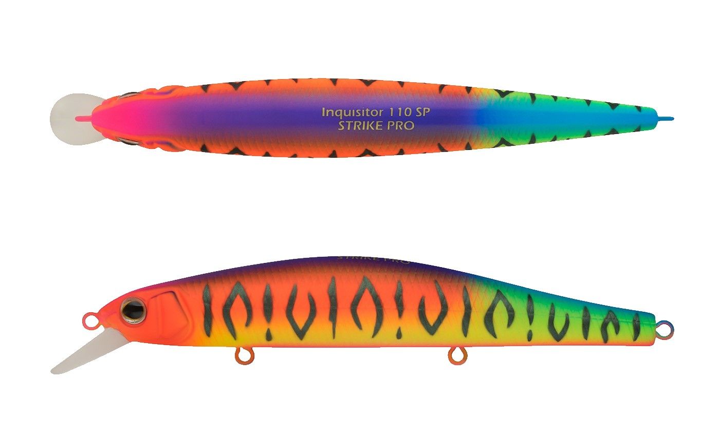Воблер Strike Pro Inquisitor 130SP A244S Parrot Mat Tiger 26,5 гр   EG-193C-SP#A244S — крупный план
	                                    1