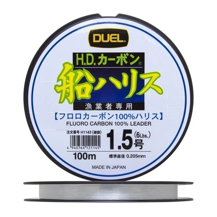 Флюорокарбон Duel H.D. Carbon Fune Leader Fluorocarbon 100% 100 м 0,205 мм    H1143 — характеристики,  особенности конструкции