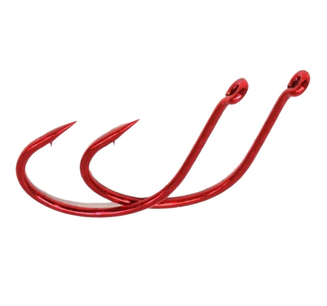 Крючок Одинарный Vanfook DS-21R №2 10 шт    VFDS21R2 — крупный план
	                                    1