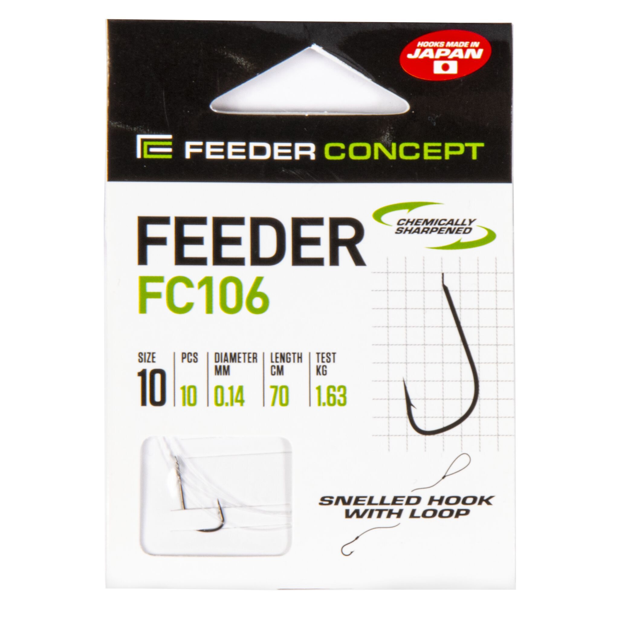 Поводок Feeder Concept Feeder FC106 70 см 1,63 кг  0,14 мм  10 шт   FC106-010-014 — крупный план
	                                    3