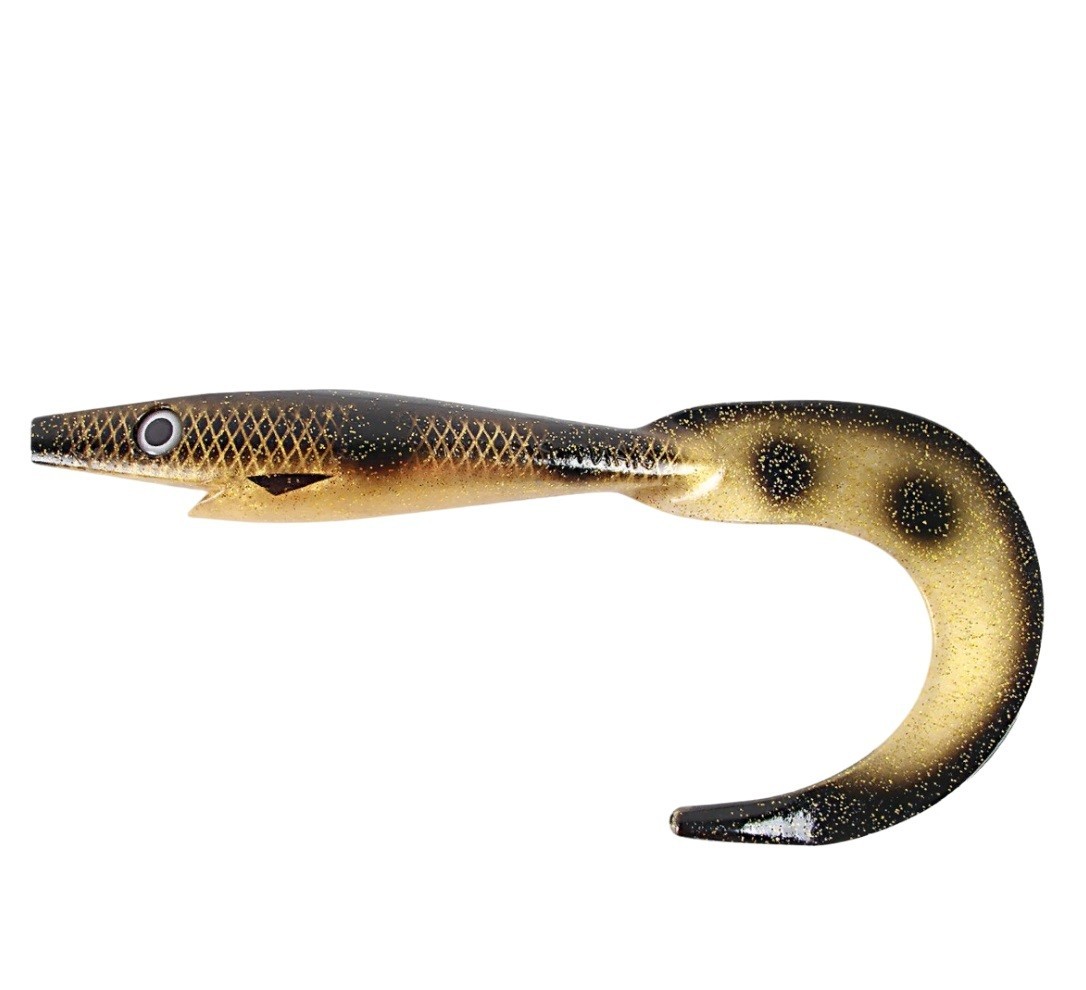 Силиконовая приманка Strike Pro Giant Pig Tail 400 мм 1 шт Spotted Bullhead   SP-172K#115 — характеристики,
	                                    особенности конструкции