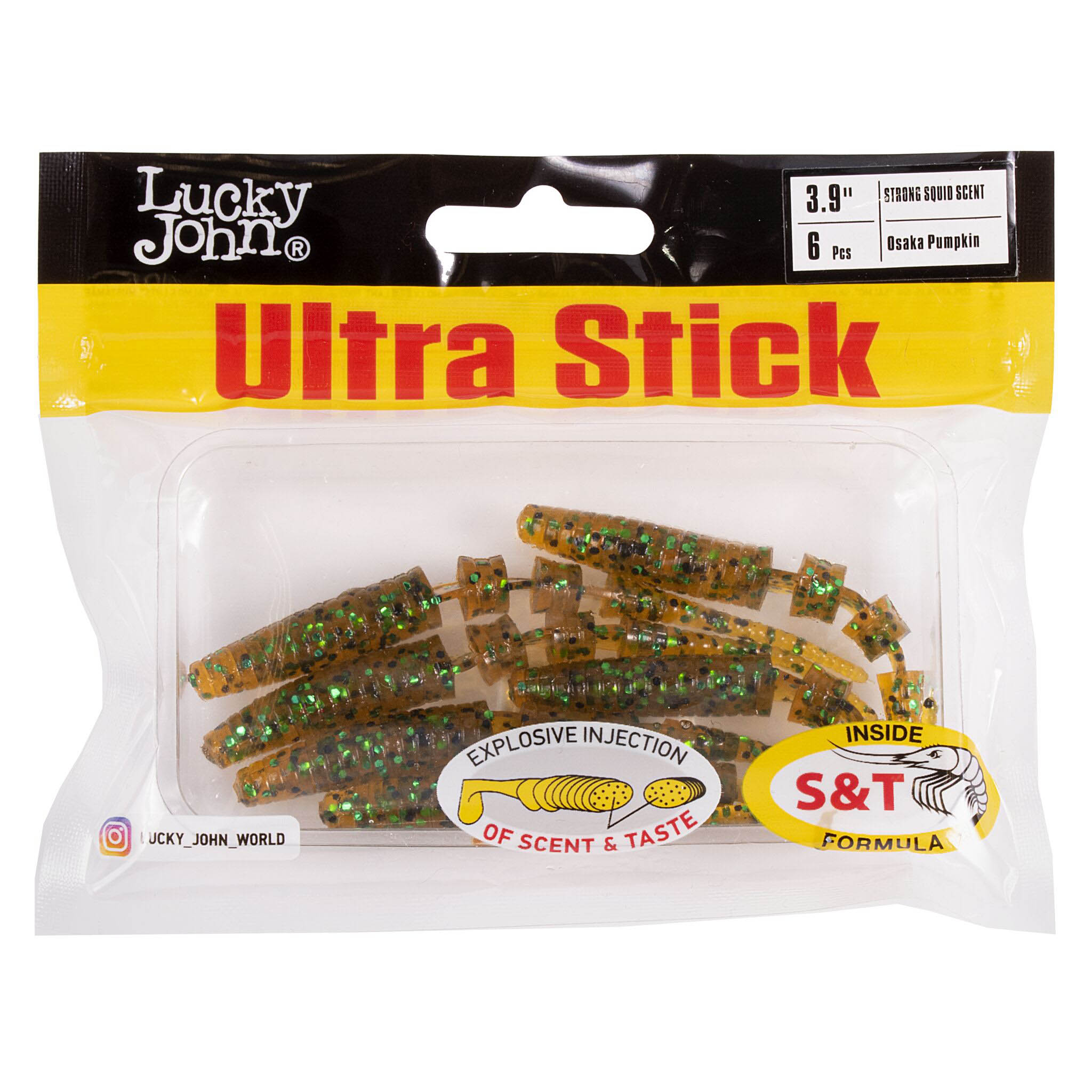 Силиконовая приманка Lucky John Ultra Stick 3,9in 100 мм 6 шт PA19 Pro Series  140207-PA19 — крупный план
	                                    2