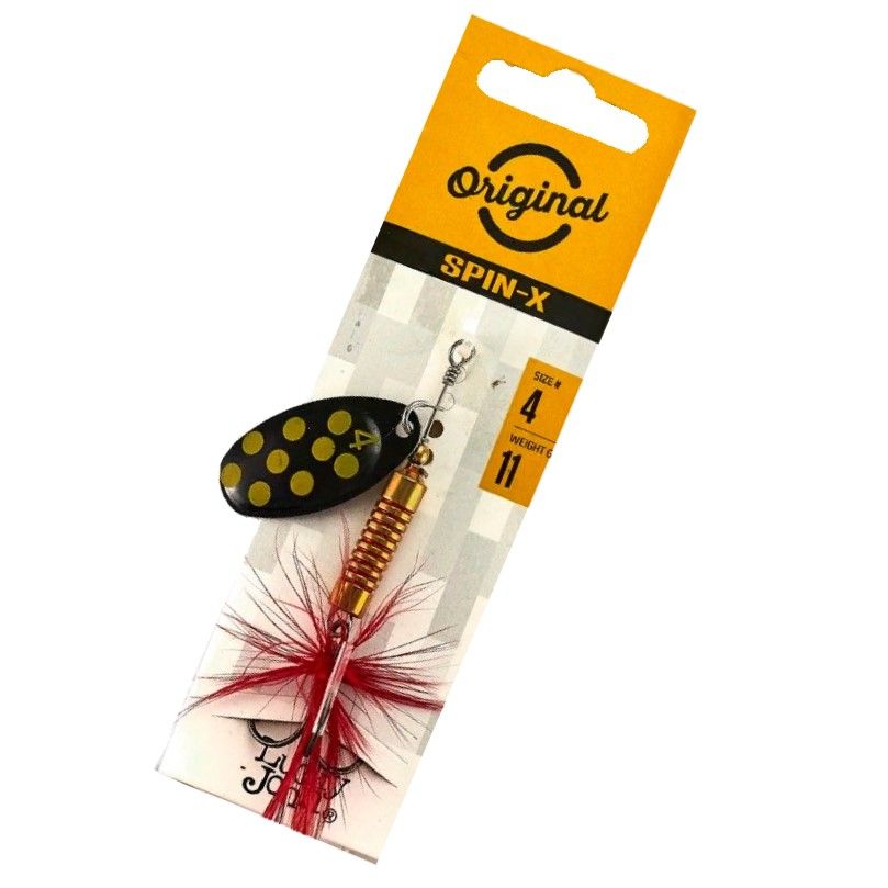 Вращающаяся Блесна Lucky John Spin-X Round №4 11 гр BF   LJSR04-BF — крупный план
	                                    2