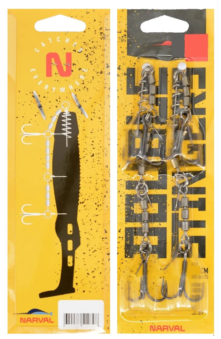 Стингер Narval Fishing Double Stingers №1/0 40 кг 2 шт    NVHDST201/0 — крупный план
	                                    1