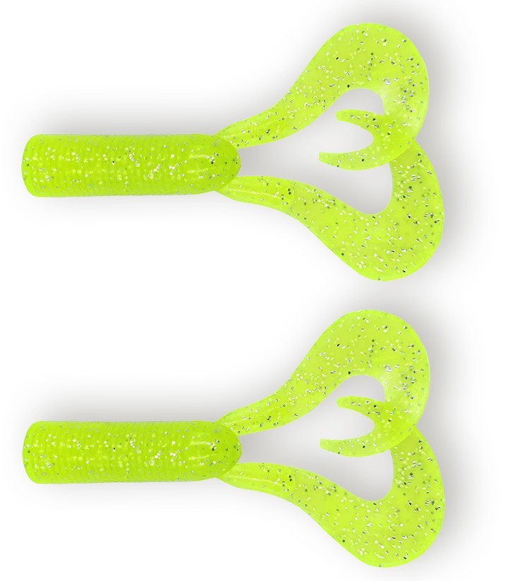 Хвост для бактейла CWC Miuras Mouse Big 200 мм 2 шт Лайм с блестками   JMSDT-07-LIME — характеристики,  особенности конструкции
