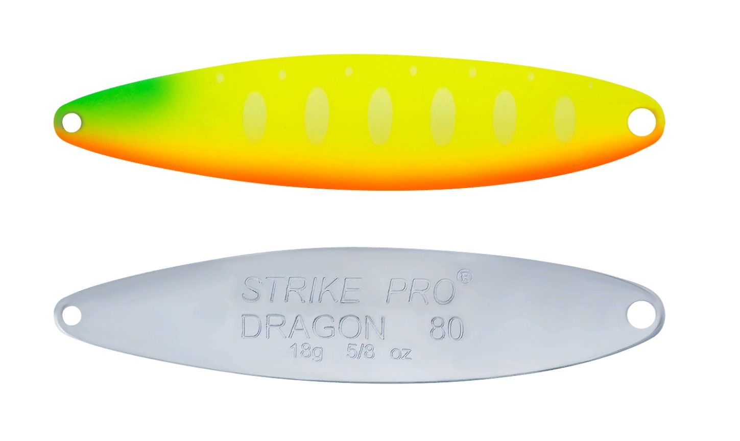 Колеблющаяся Блесна Strike Pro Dragon Treble 80M 18 гр 80 мм A178S-CP   ST-07F#A178S-CP — характеристики,  особенности конструкции