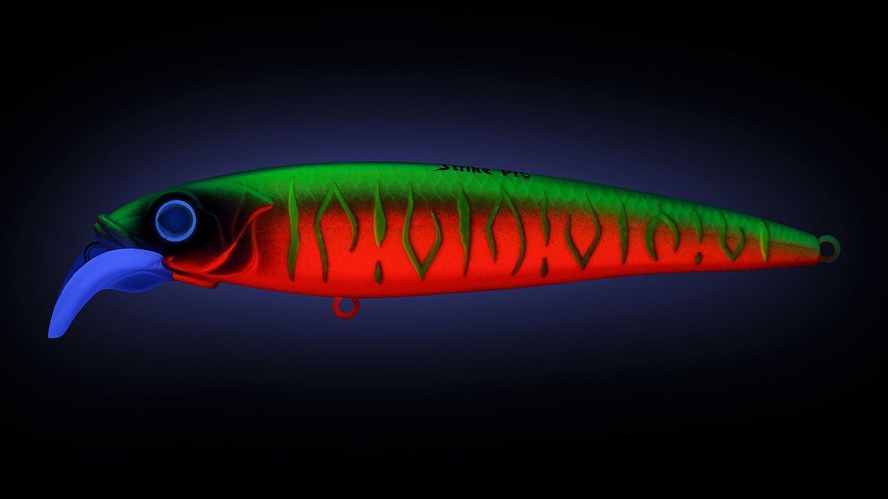 Воблер Strike Pro Beakster 110 A230S Watermelon Mat Tiger 13,7 гр   EG-124C#A230S — крупный план
	                                    1